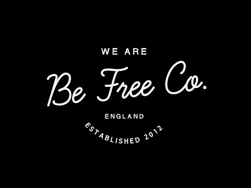 Be Free Co | Identity retro indie vintage worn ident curvy clothing branding apparel logo idea