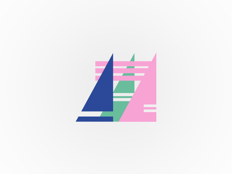 Avast Leisure Club | Identity pastel simple sailing yacht boat sail shapes branding apparel streetwear identity logo