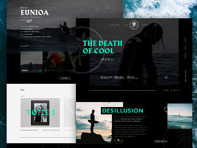 Desillusion Magazine | Homepage black blog desillusion magazine minimal product page skate sports website surf surf website surfing webdesign website