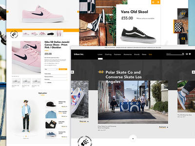Urban Inc | Streetwear store chatbot homepage mobile nike shop skateboarding streetwear ui ux vans website website design
