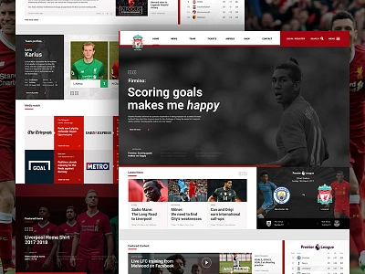 Liverpool FC | Homepage Concept concept football header homepage lfc liverpool liverpool fc ui ux web design website website design