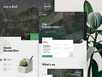 Barbican Conservatory | Homepage barbican conservatory homepage leaf nature plant species tropical ui ux web design website
