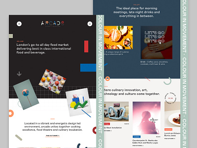 Arcade | Homepage Concept food hall header homepage minimal restaurant website ui ux web design webpage website website design