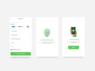 Daily UI #002 - Creditcard Payment Method clean dailyui green minimalist mobile app design payment ui ux