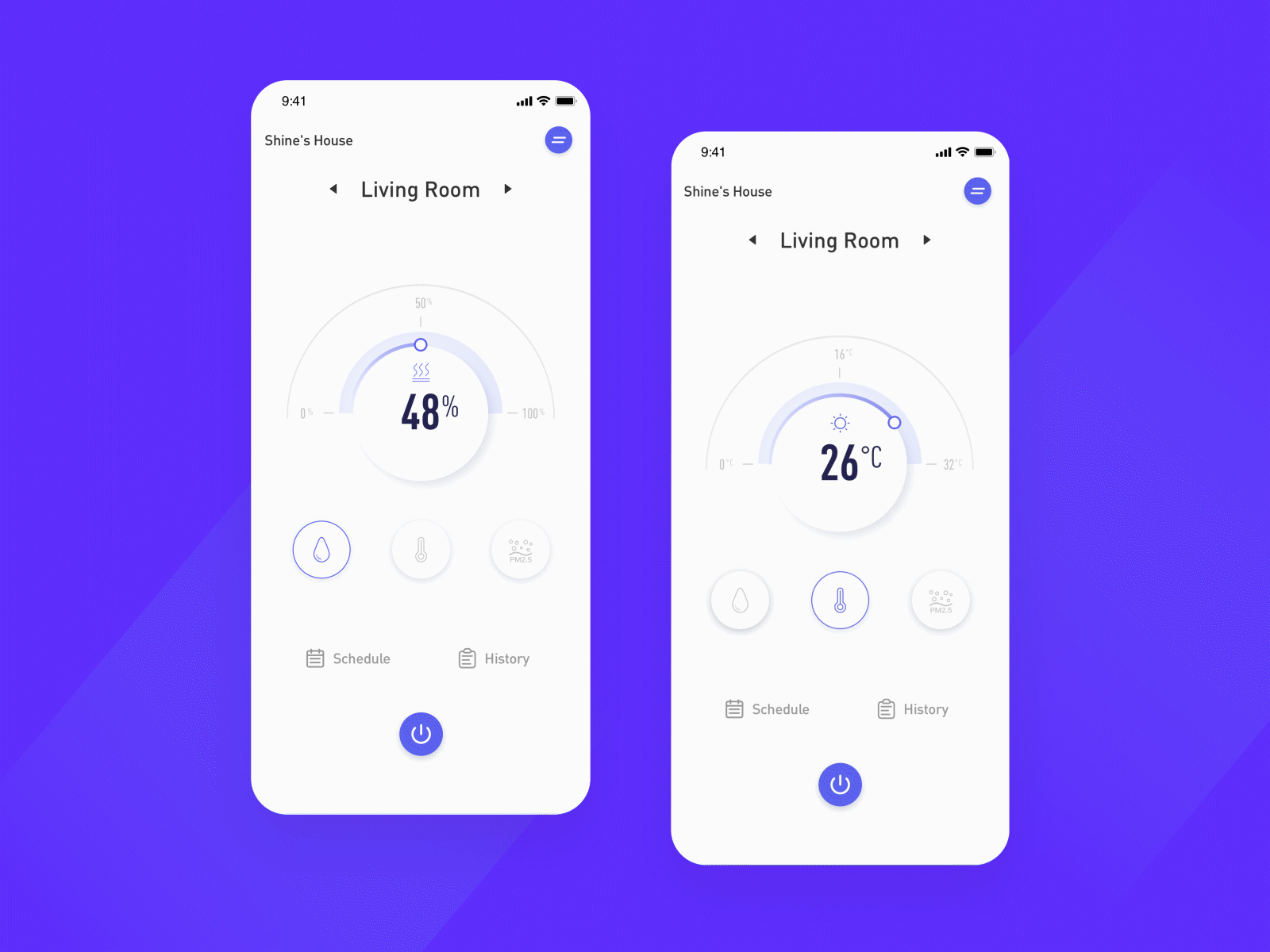 smart room control animation design ui