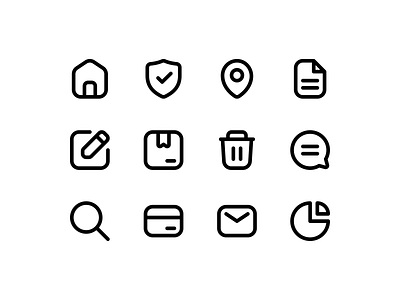 User interface icons set