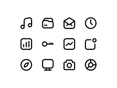 User interface icons set