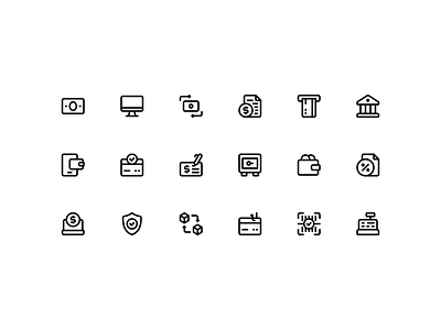 Financial Payment Icon Set