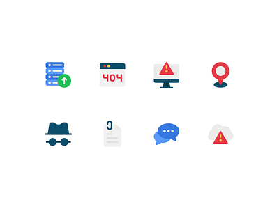 Internet Flat Icons Set icon icon apps icon set icons internet internet security iot landing page technology ui design