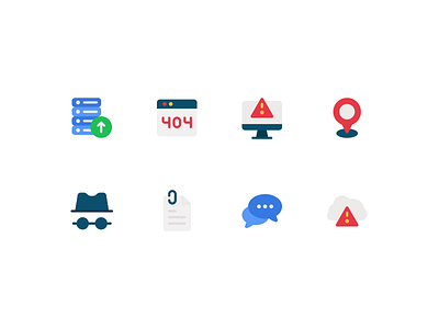 Internet Flat Icons Set