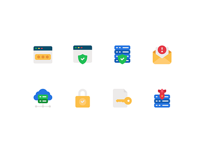 Internet Security Icon Set icon icon apps icon set icons internet of things iot landing page technology ui design