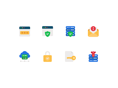 Internet Security Icon Set