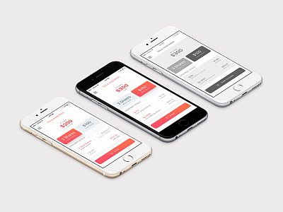 Tesla Investing App app clear design mobile orange red tesla wireframe