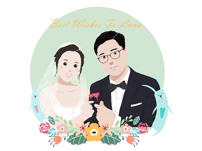 wedding flower illustration wedding 手绘