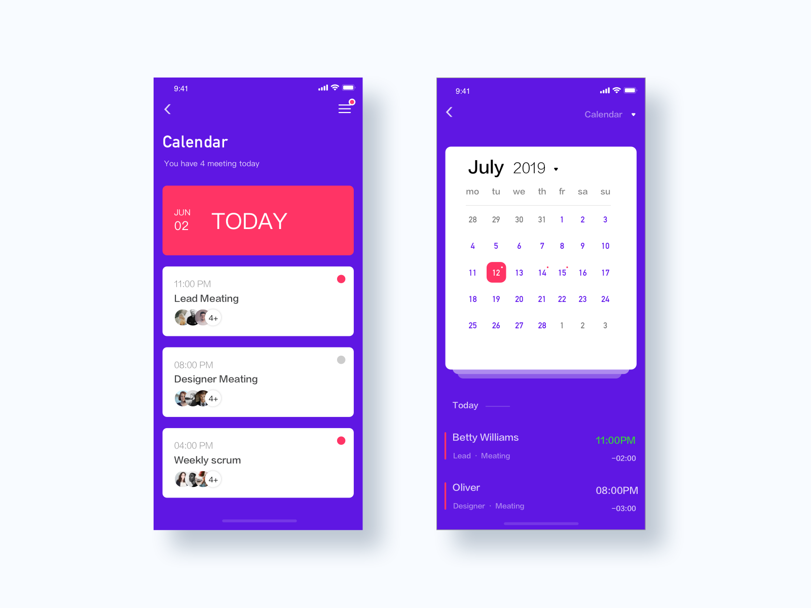 Calendar by Kai. on Dribbble