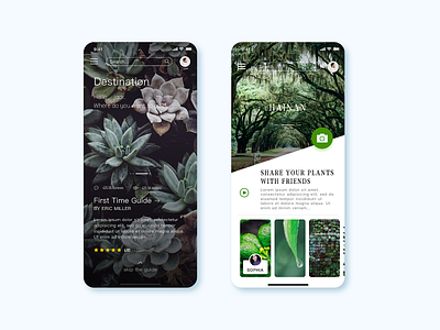 dark green mode app branding dark design green guide interface journey search step trip ui
