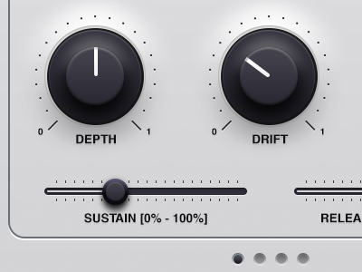 Synth mockup bevel gradient grey knob mixer pagination slider synth synthesizer vector