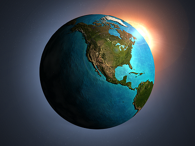 3d Photoshop Earth Mockup earth globe infographics joel ferrell map planets psd sun water world