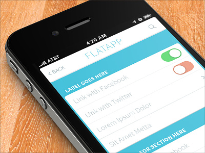 FlatApp Mobile Phone App - Bootstrap