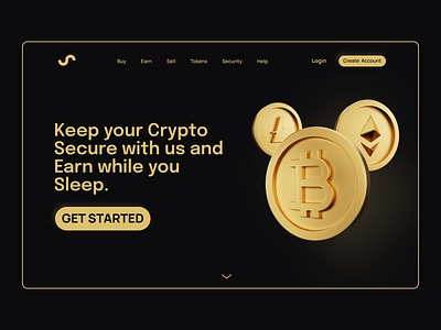 Crypto Website | Landing Page | app design branding concept crypto design figma illustration landing page logo ui ui design ux visual design web web design website