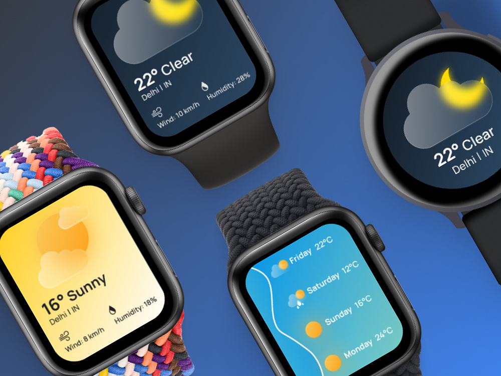 Smartwatch Weather App by Srikant Mehra on Dribbble