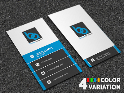 Corporate Business Card Design blue business card business card business cards corporate corporate card minimalist cards design modern card