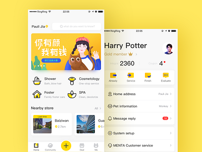 App for Pet Service Reservation ui 图标 宠物 应用 插图 设计