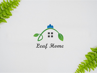 Real Estate Leaf Home Logo Design