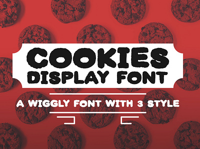 Cookies - A wiggly display font cookies display font display type font free hand handwritten playful font social media font typeface wiggly font