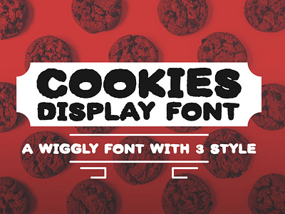 Cookies - A wiggly display font