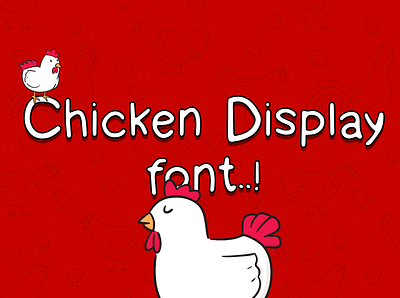 Chicken display font - Handwritten font chicken font display font font free hand typogaphy