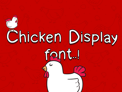 Chicken display font - Handwritten font