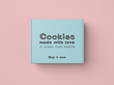 Cookies font test on package cookies display font font font design font family fun fonts playful font