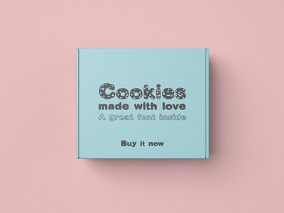 Cookies font test on package