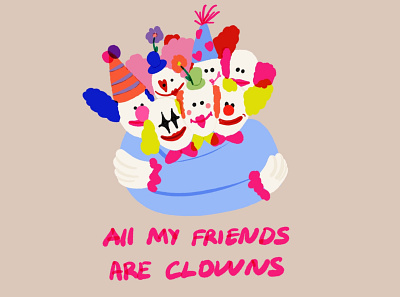 Clown town character design clowns illustration ipadpro nicoco procreate