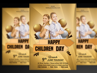 Children Day Flyer PSD Template