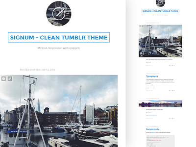 SIGNUM - Clean Responsive Tumblr Theme