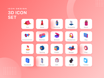 3D icons app iocn ios
