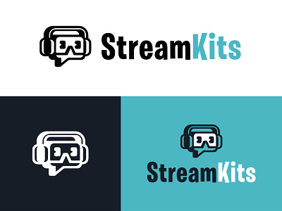 StreamKits Logo branding icon illustration logo logodesign podcast stream streamer streamkit streamlogo