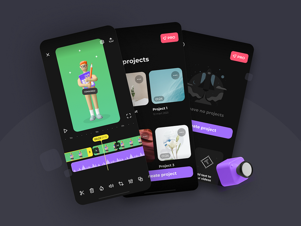 Video Editing App UI by Rushit Dhameliya on Dribbble
