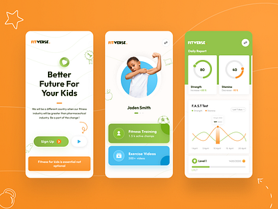 Kids Fitness App UI