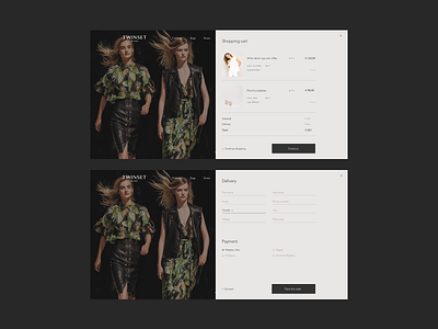 Twinset Milano. Online store design e commerce fashion minimal online store ui ux
