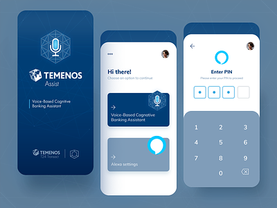 Temenos Assist app mobile ui ux