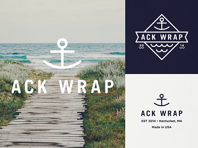 ACK Wrap brand design identity logo