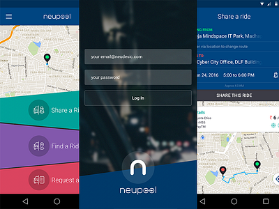 Neupool iconography mobile app ux