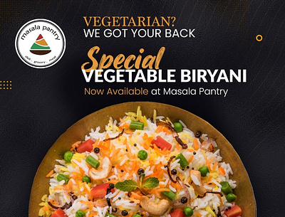 Special Vegetable Biryani Ad Banner ui