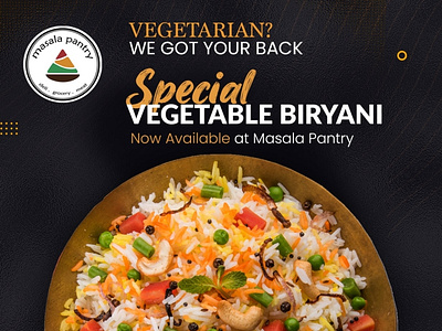 Special Vegetable Biryani Ad Banner