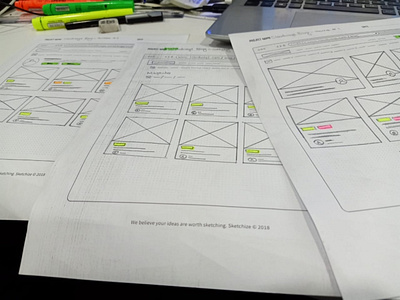 Wireframe of Blog blog design ux research wireframe