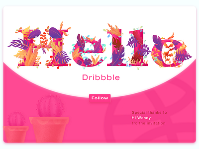 Hello Dribbble design 插图