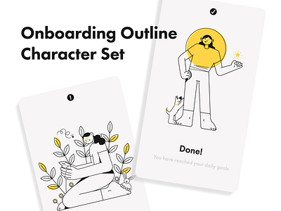 UI | 2021 | Onboarding Outline Character Set